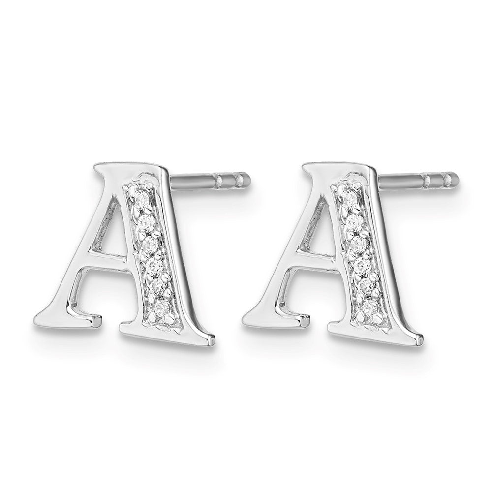 Diamond Initial Earrings