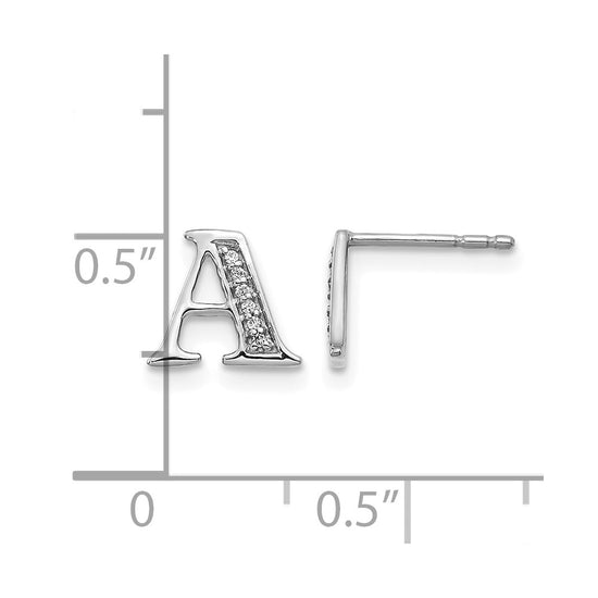 Diamond Initial Earrings