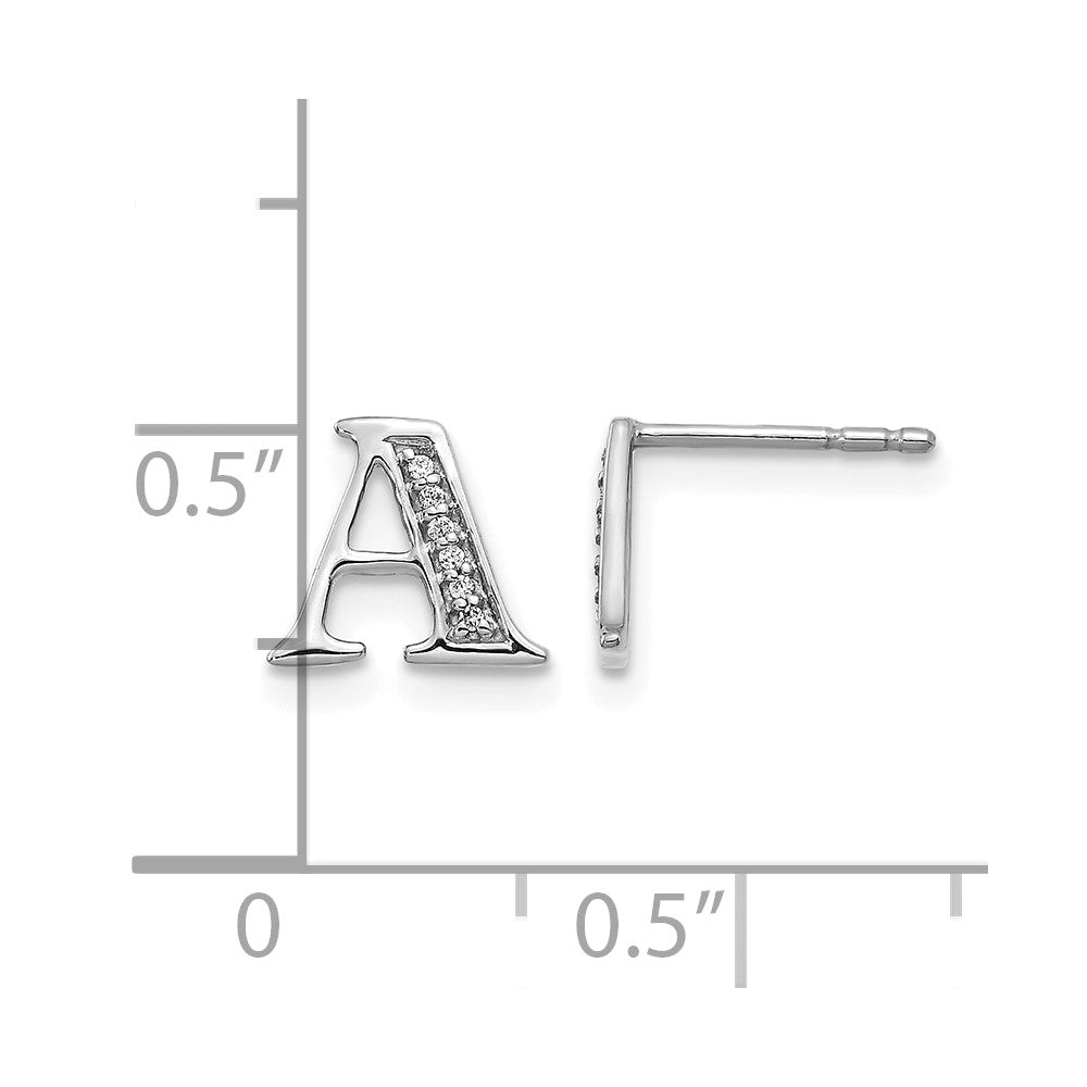 Diamond Initial Earrings