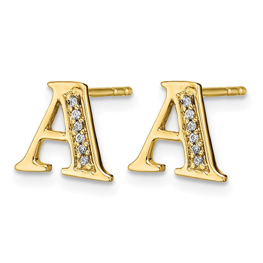 Diamond Initial Earrings