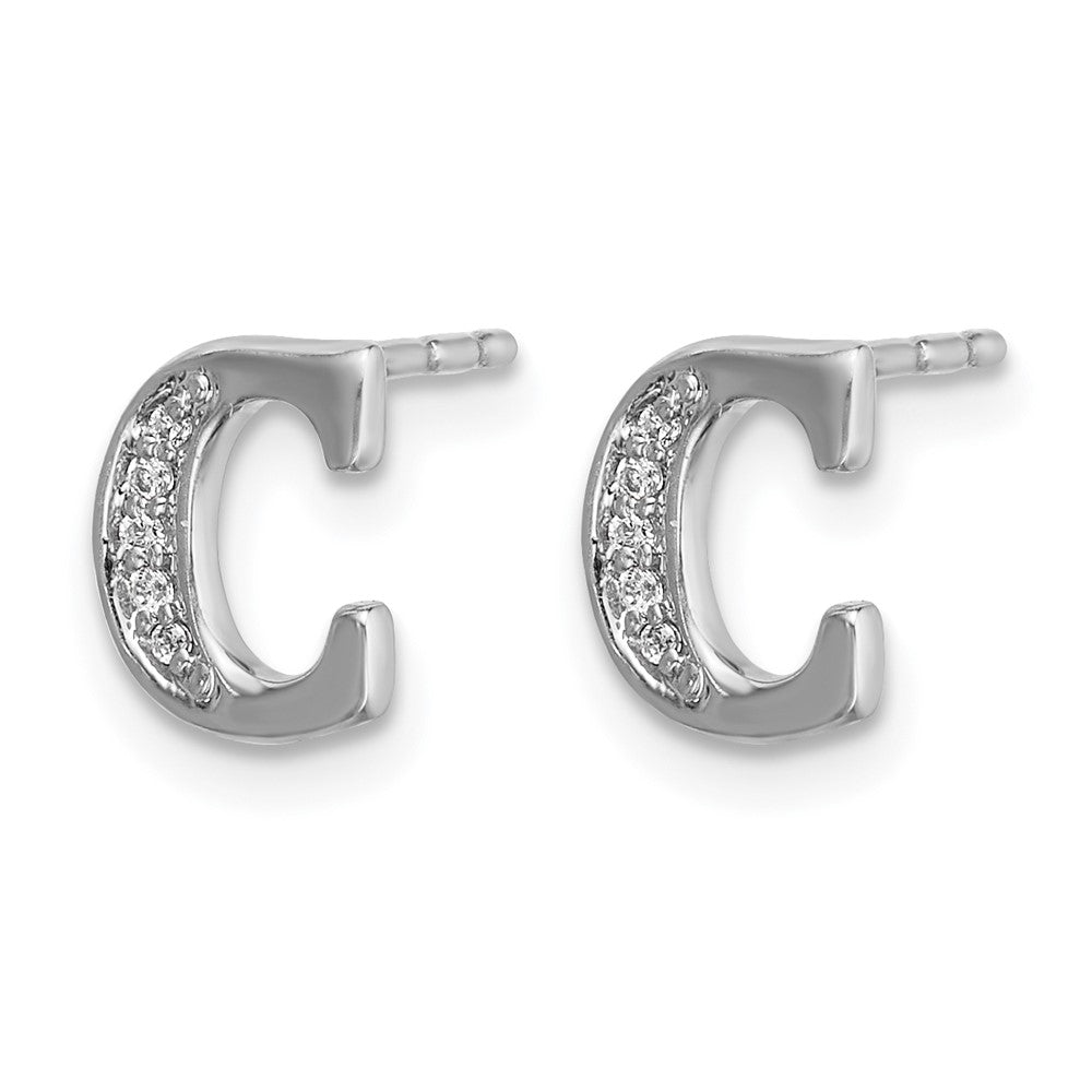Diamond Initial Earrings