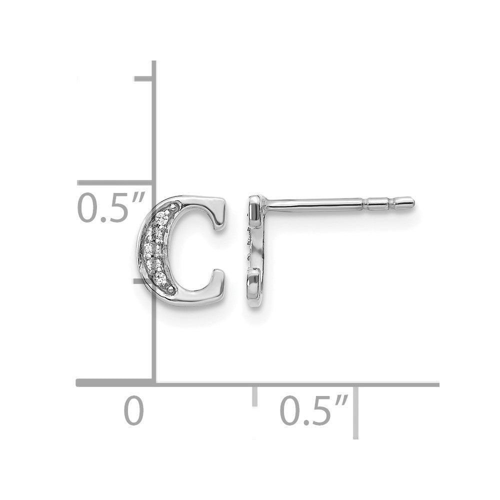 Diamond Initial Earrings