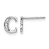 Diamond Initial Earrings