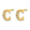 Diamond Initial Earrings