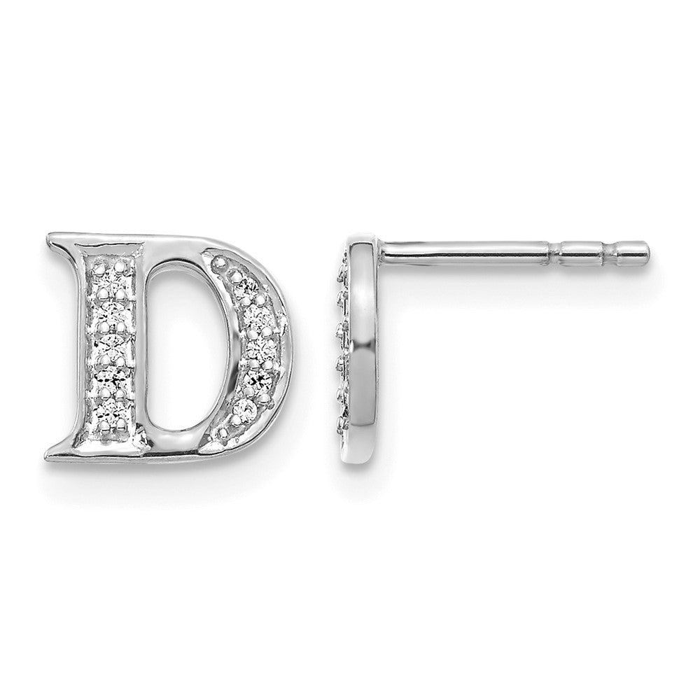 Diamond Initial Earrings