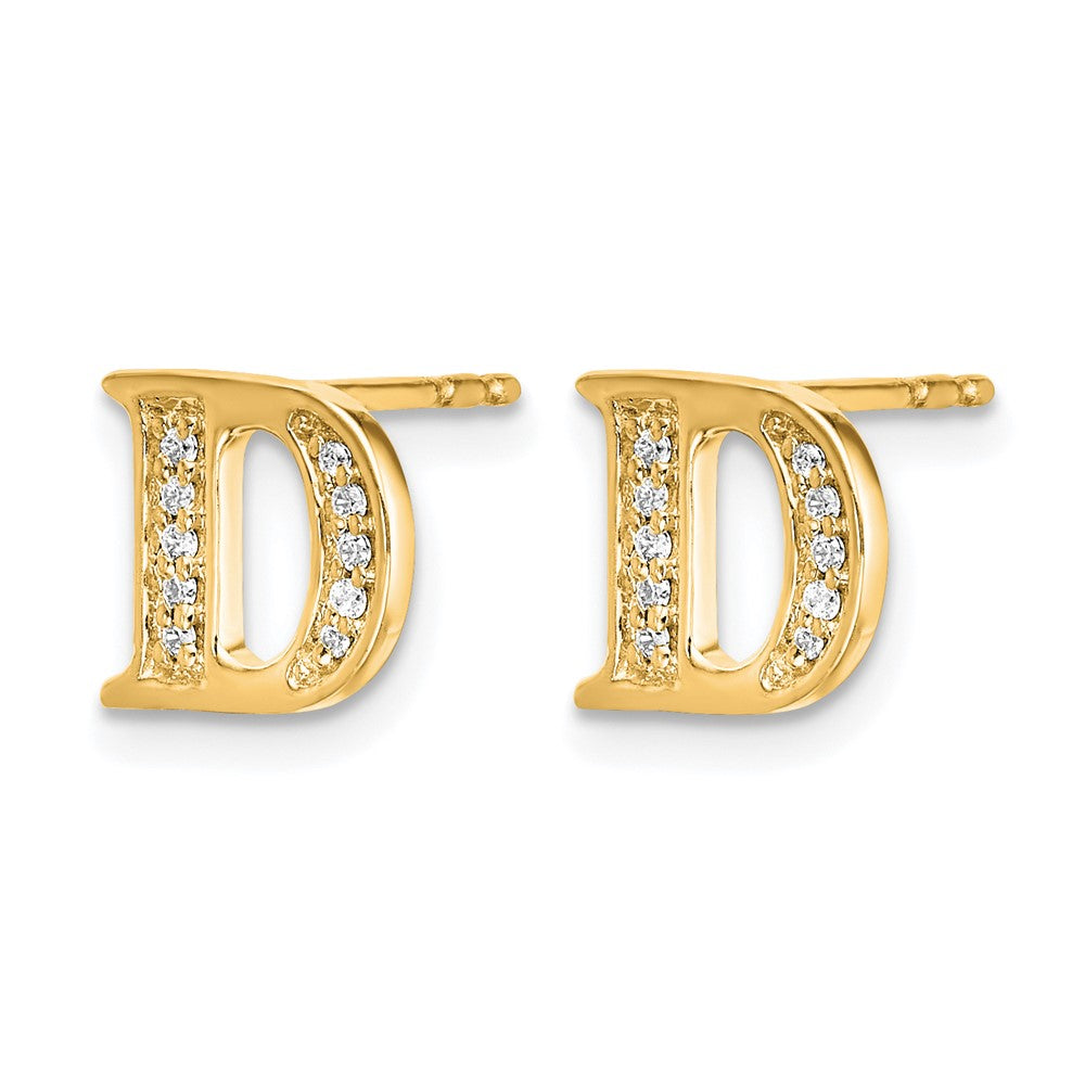 Diamond Initial Earrings