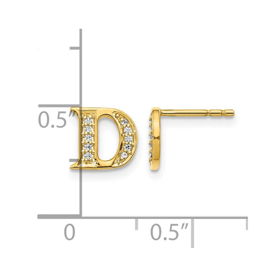 Diamond Initial Earrings