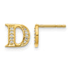 Diamond Initial Earrings