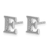 Diamond Initial Earrings