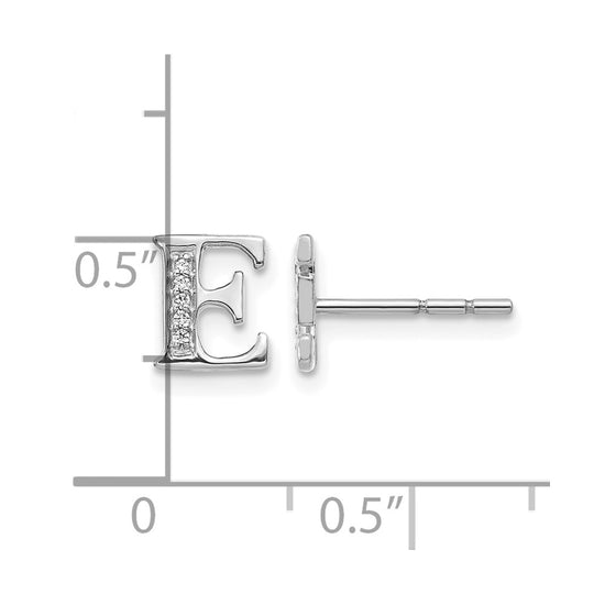 Diamond Initial Earrings