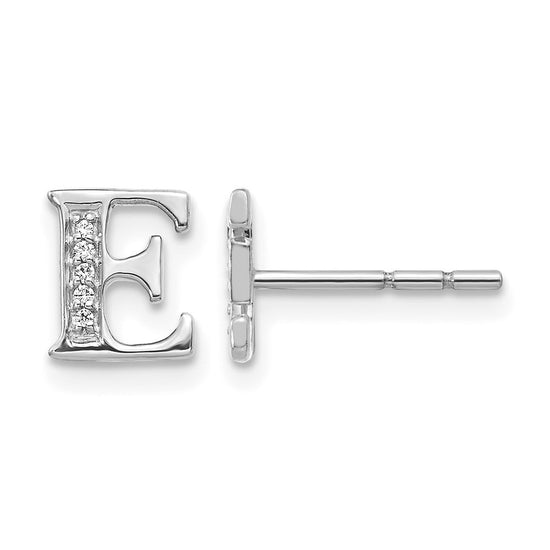 Diamond Initial Earrings