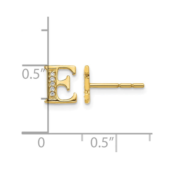 Diamond Initial Earrings