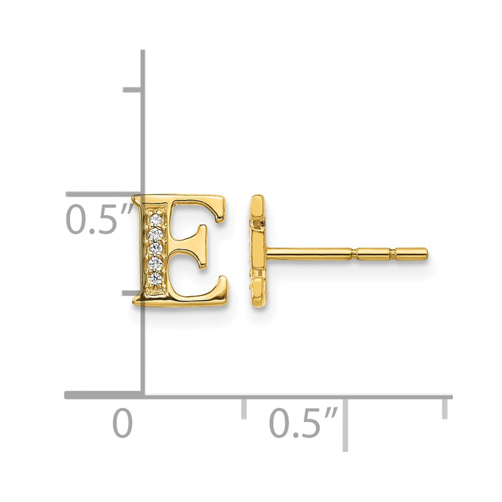 Diamond Initial Earrings