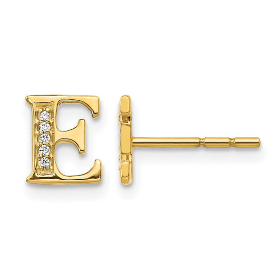 Diamond Initial Earrings