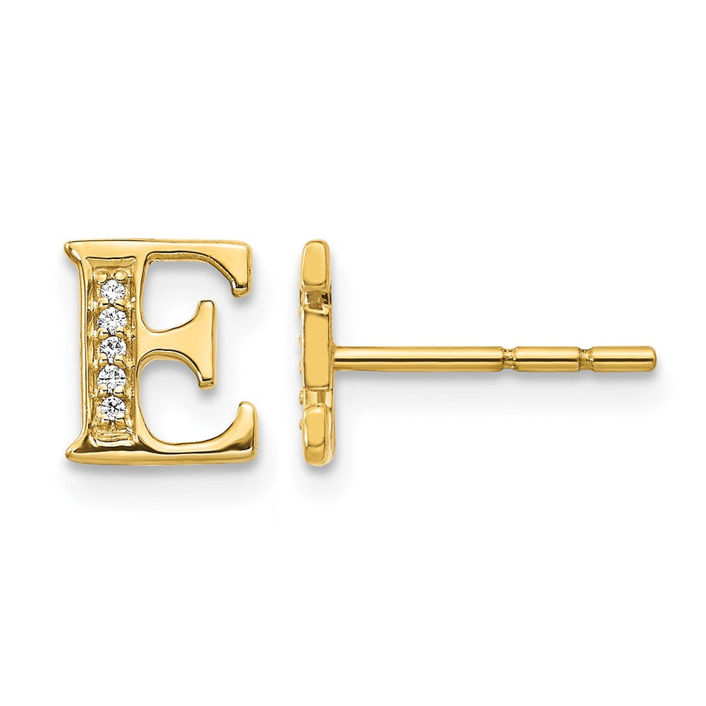 Diamond Initial Earrings