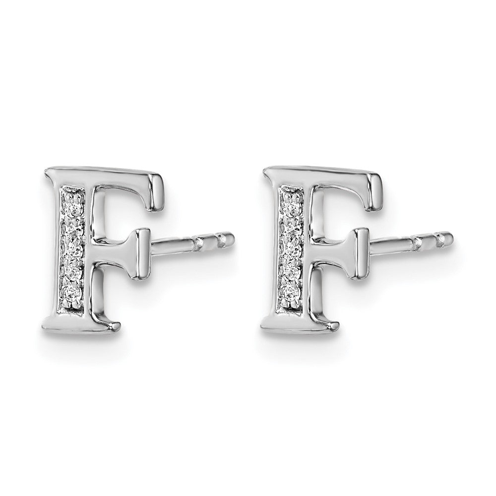 Diamond Initial Earrings