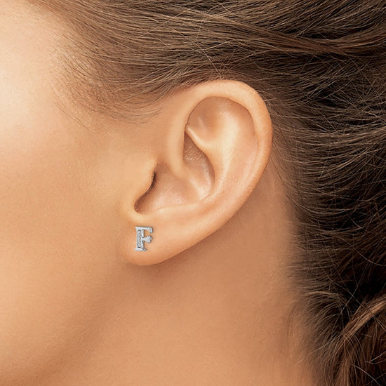 Diamond Initial Earrings