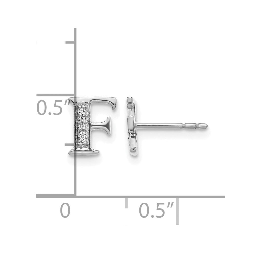 Diamond Initial Earrings