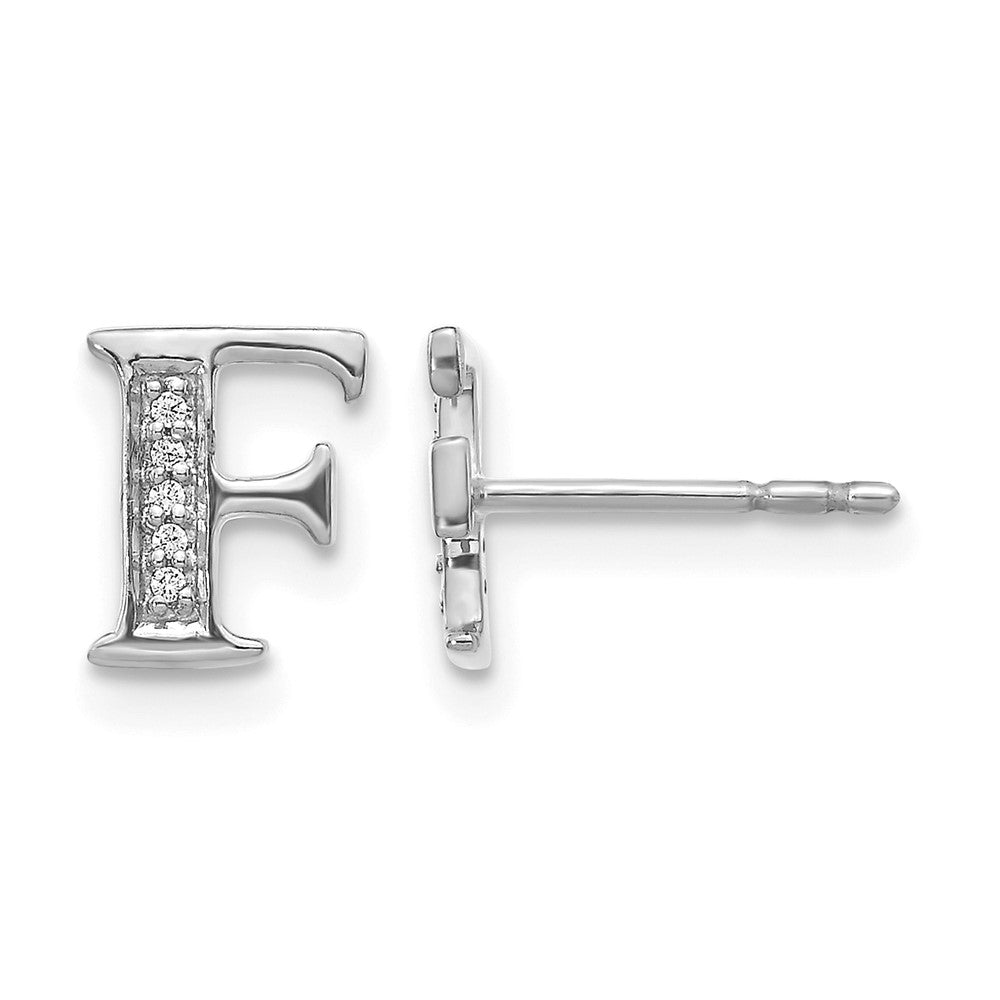 Diamond Initial Earrings
