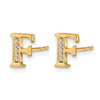 Diamond Initial Earrings