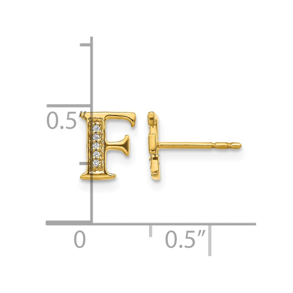 Diamond Initial Earrings