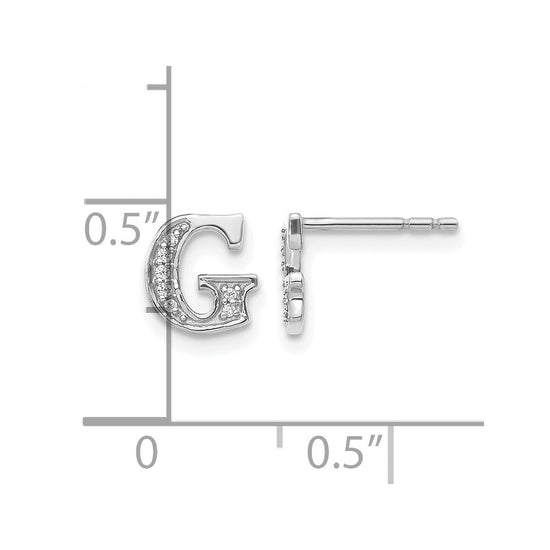 Diamond Initial Earrings