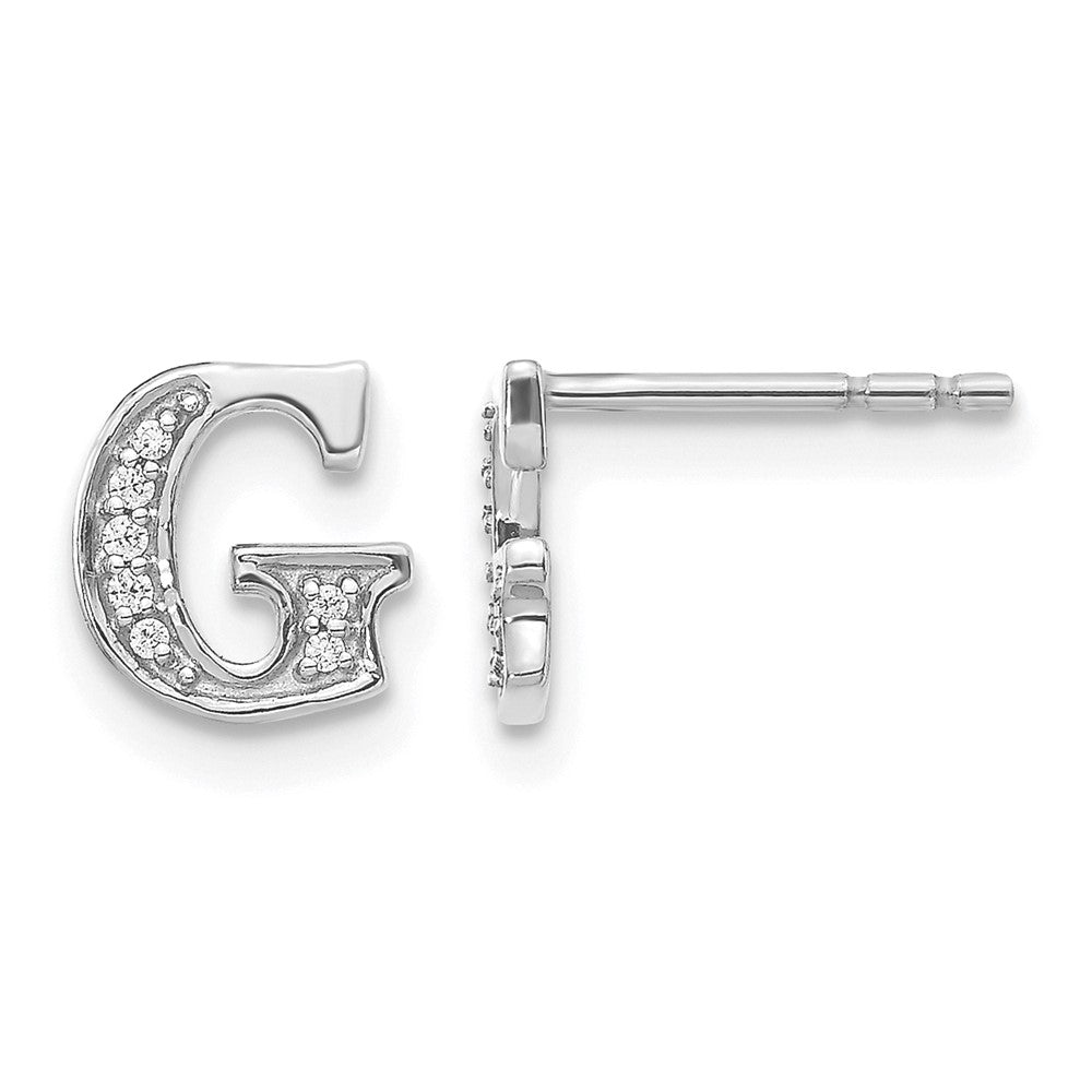 Diamond Initial Earrings