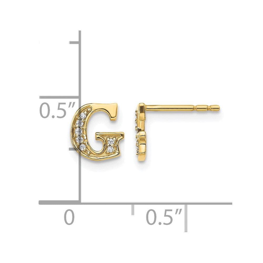 Diamond Initial Earrings