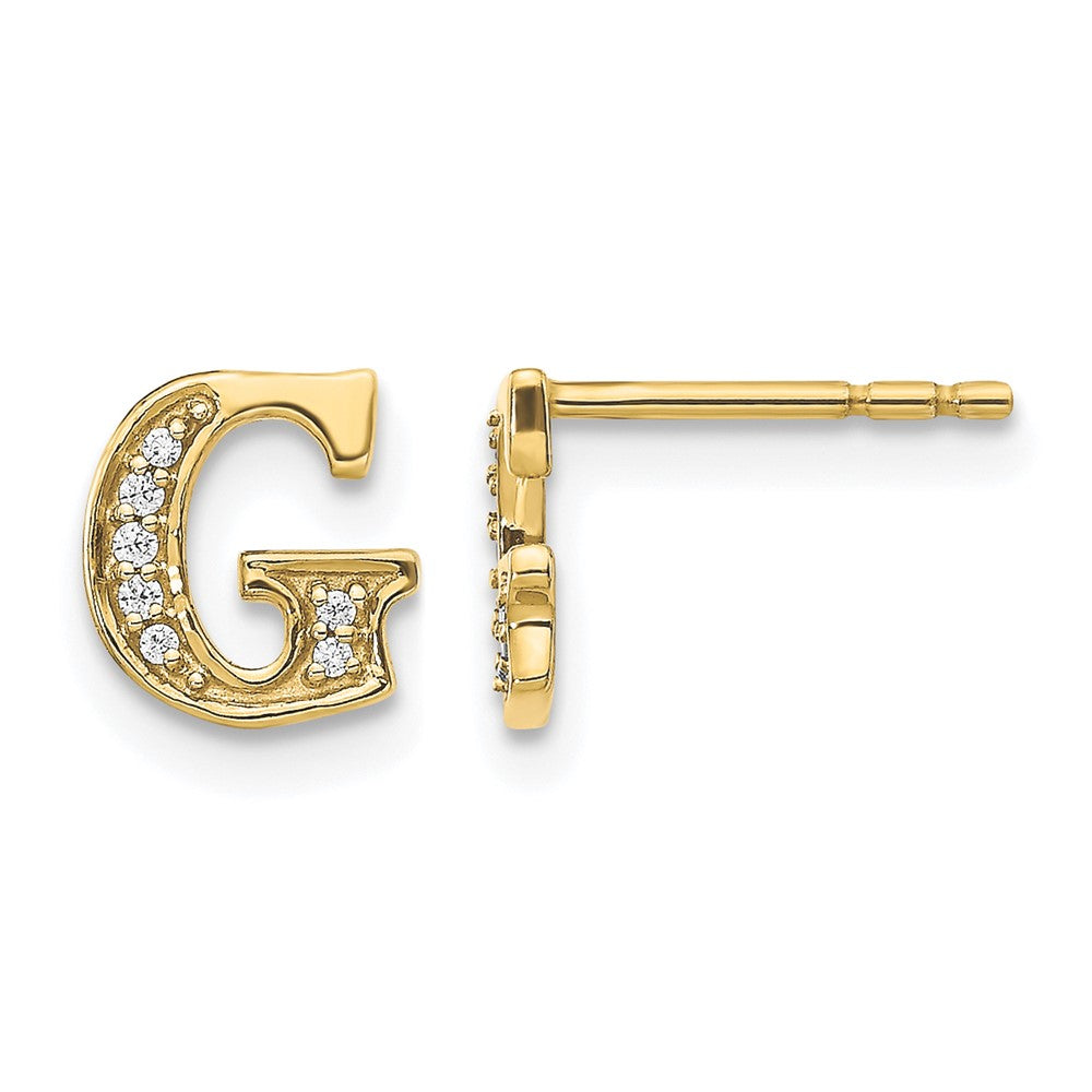 Diamond Initial Earrings