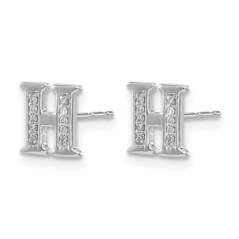 Diamond Initial Earrings