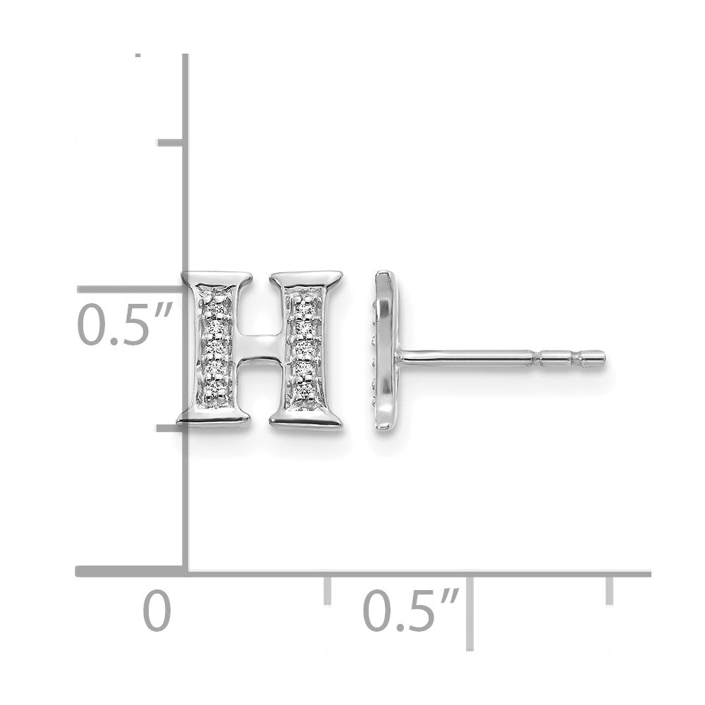Diamond Initial Earrings