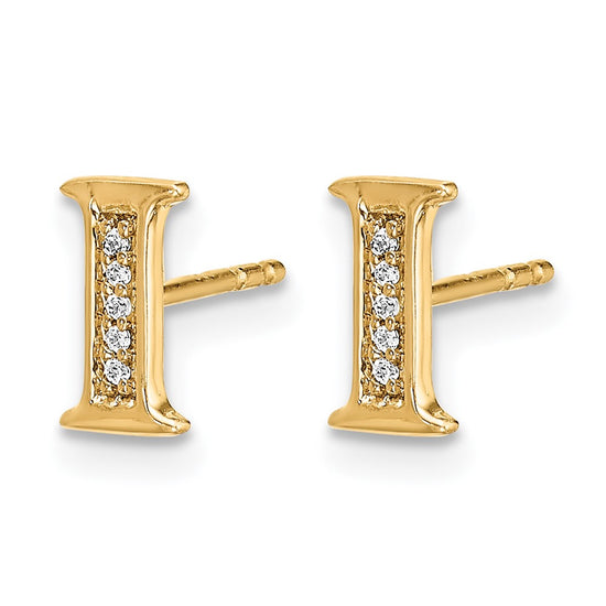 Diamond Initial Earrings