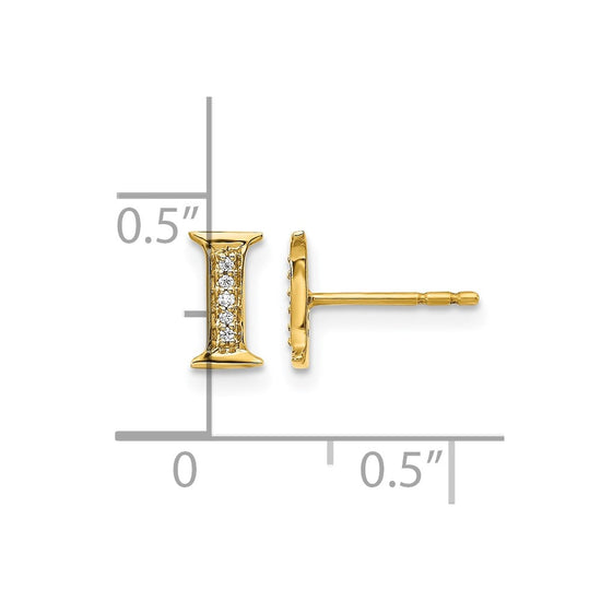 Diamond Initial Earrings