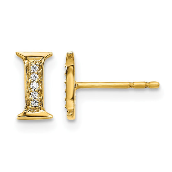Diamond Initial Earrings