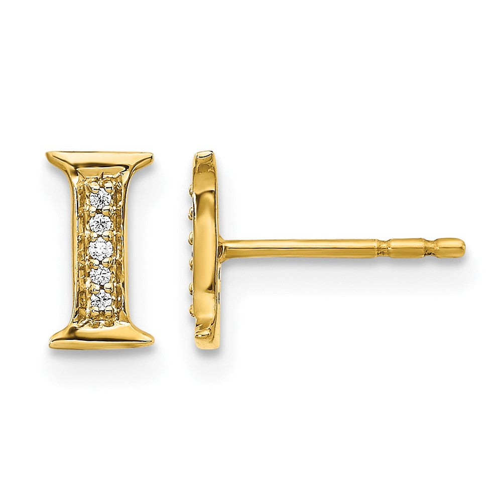 Diamond Initial Earrings