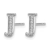 Diamond Initial Earrings
