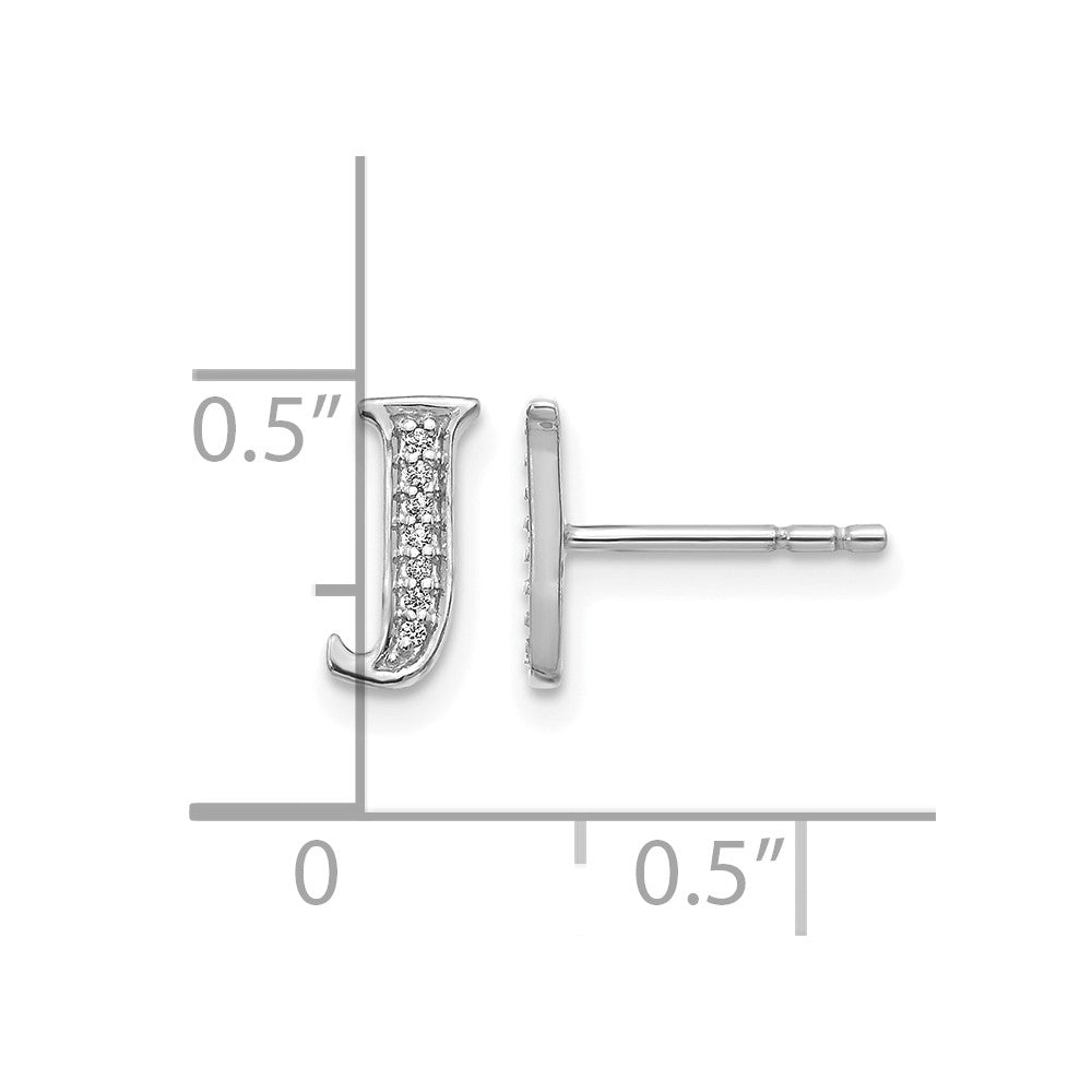 Diamond Initial Earrings