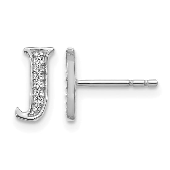 Diamond Initial Earrings