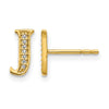 Diamond Initial Earrings