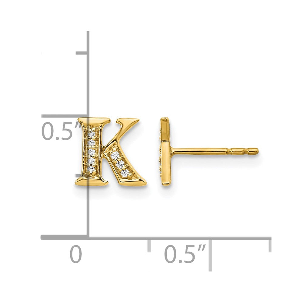 Diamond Initial Earrings