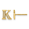 Diamond Initial Earrings