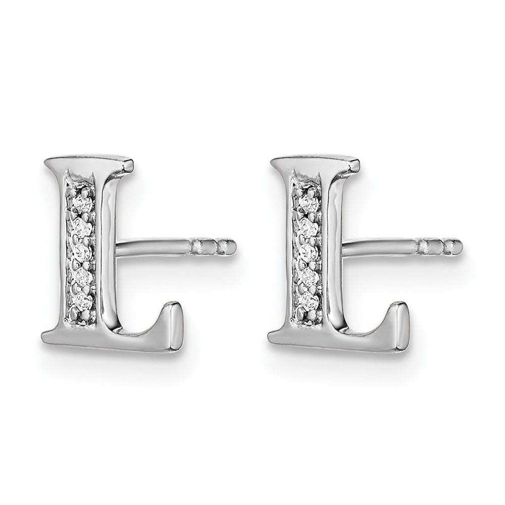 Diamond Initial Earrings