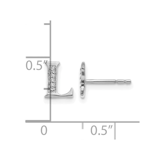 Diamond Initial Earrings