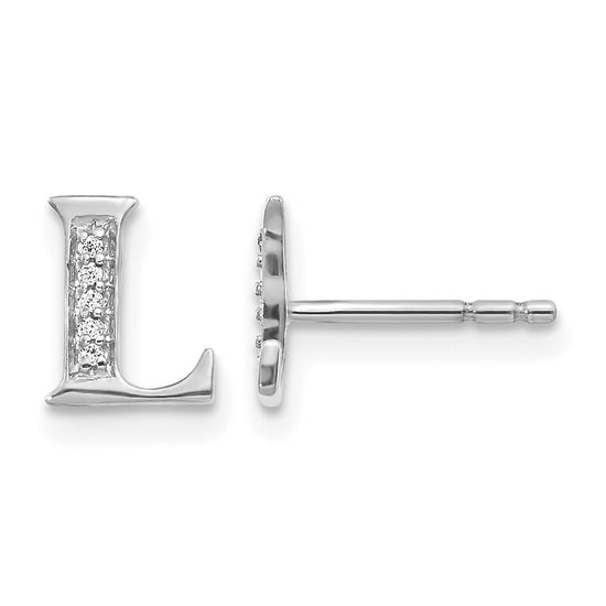 Diamond Initial Earrings