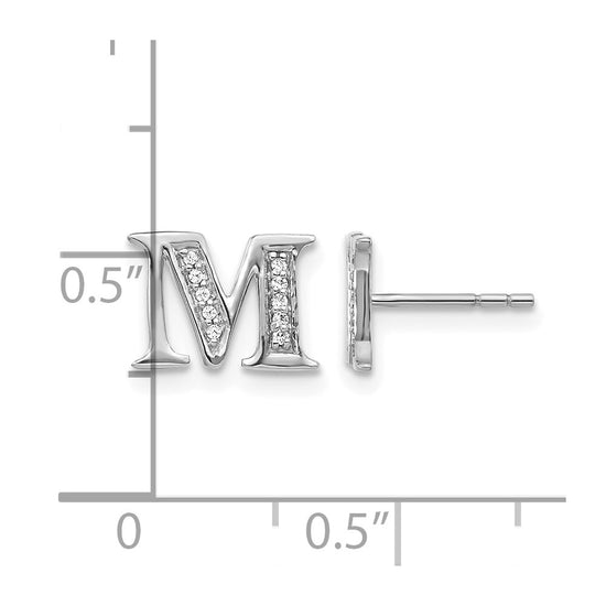 Diamond Initial Earrings