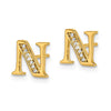 Diamond Initial Earrings