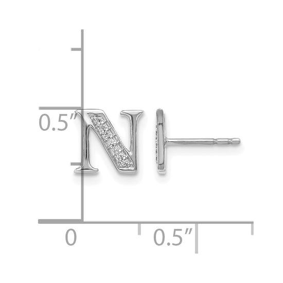 Diamond Initial Earrings