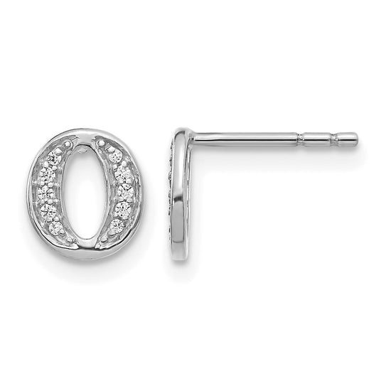 Diamond Initial Earrings