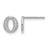 Diamond Initial Earrings