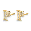 Diamond Initial Earrings
